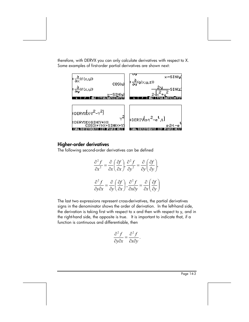 Higher-order derivatives | HP 48gII User Manual | Page 464 / 864