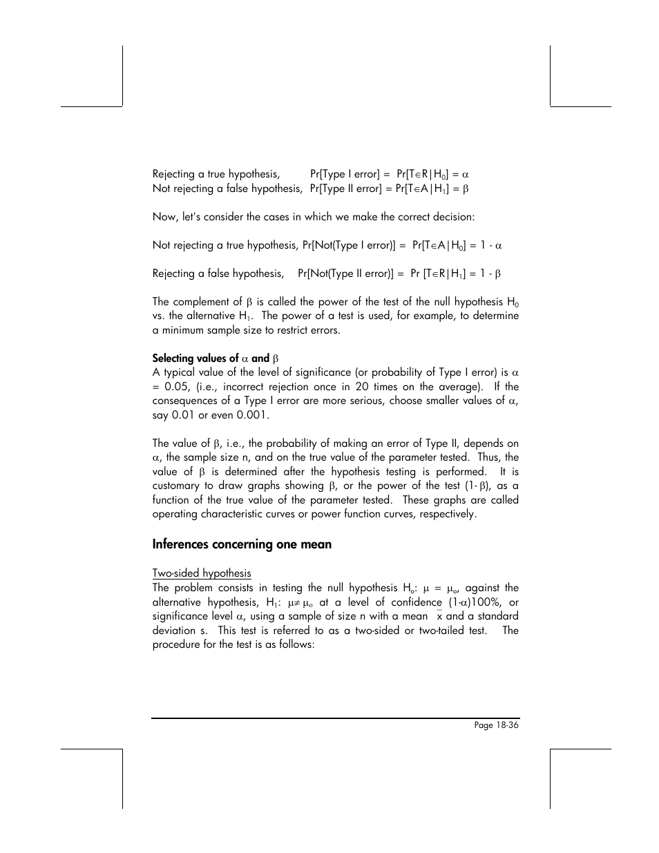 Inferences concerning one mean | HP 48gII User Manual | Page 607 / 864