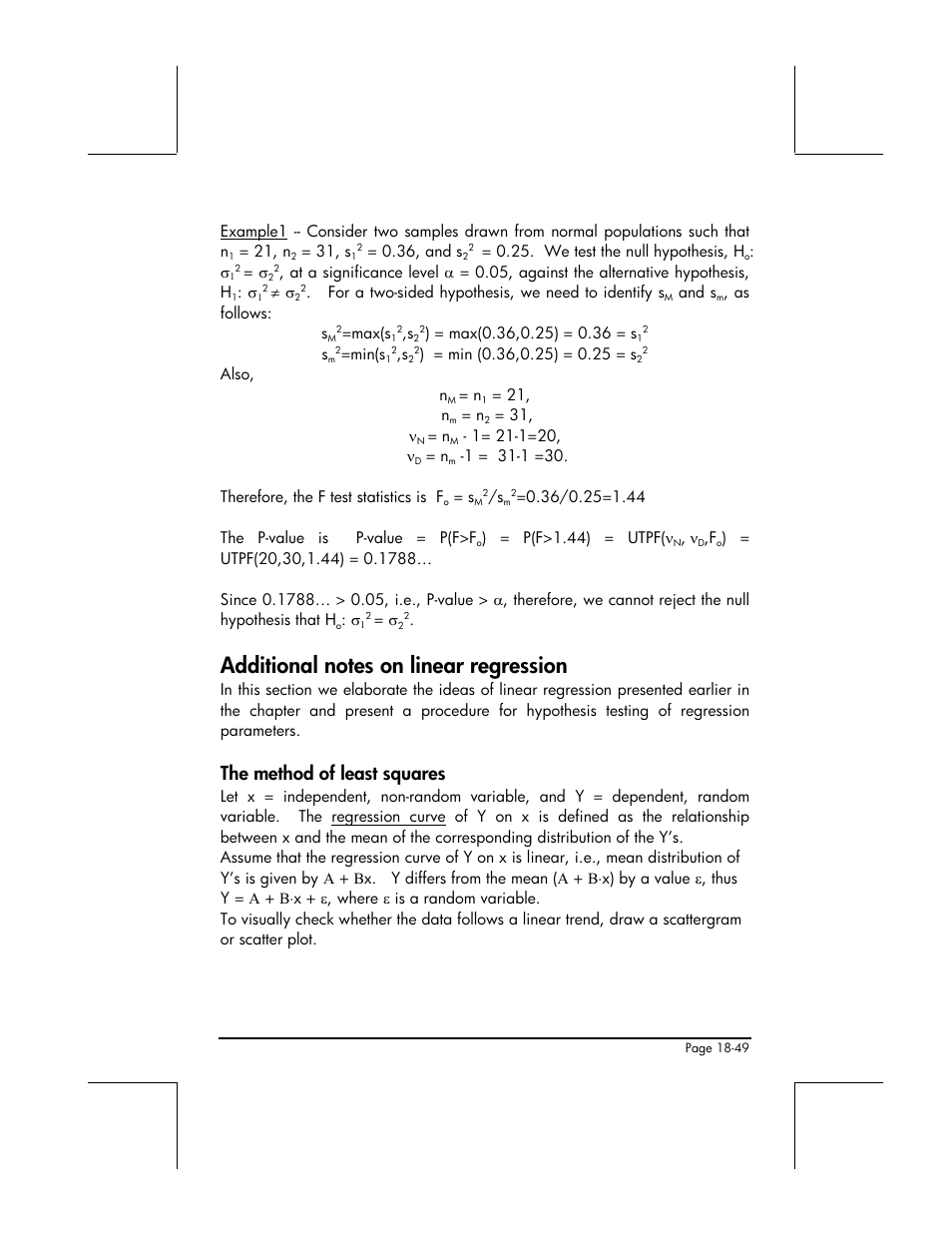 Additional notes on linear regression, The method of least squares | HP 48gII User Manual | Page 620 / 864
