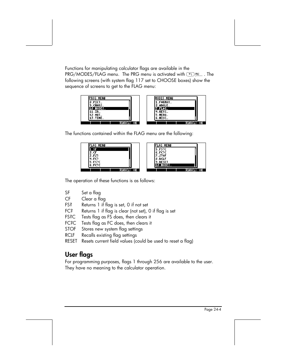 User flags | HP 48gII User Manual | Page 765 / 864