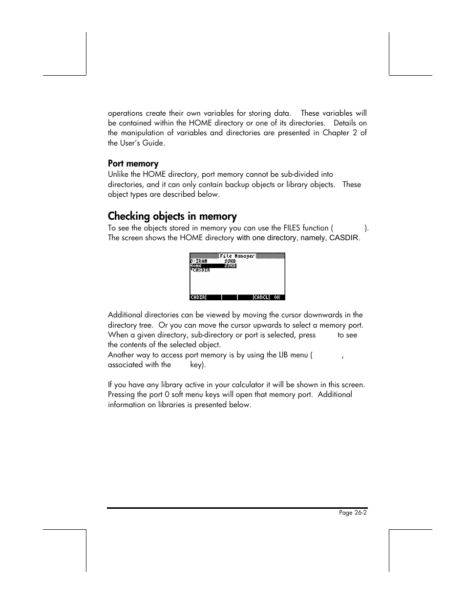 Port memory, Checking objects in memory | HP 48gII User Manual | Page 771 / 864