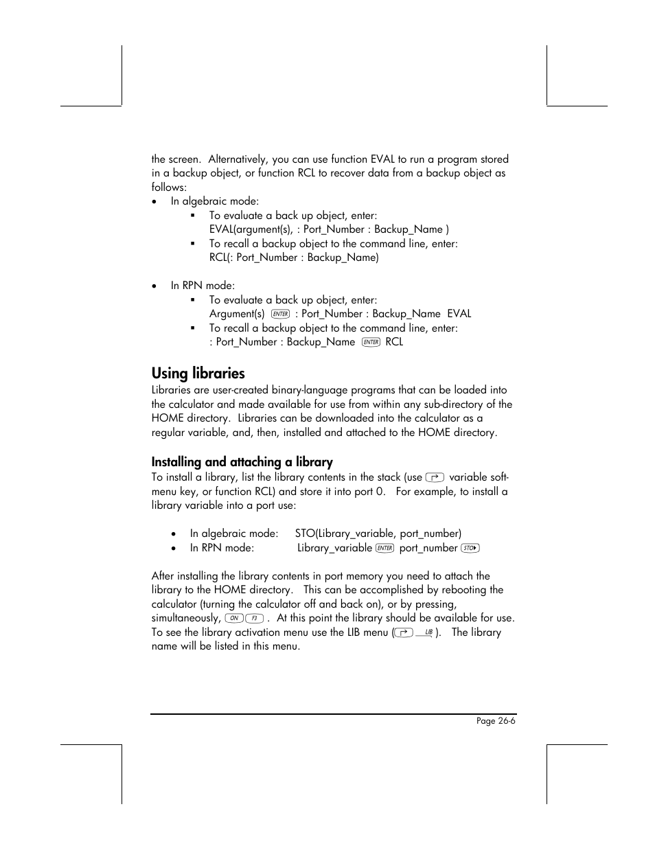 Using libraries, Installing and attaching a library | HP 48gII User Manual | Page 775 / 864