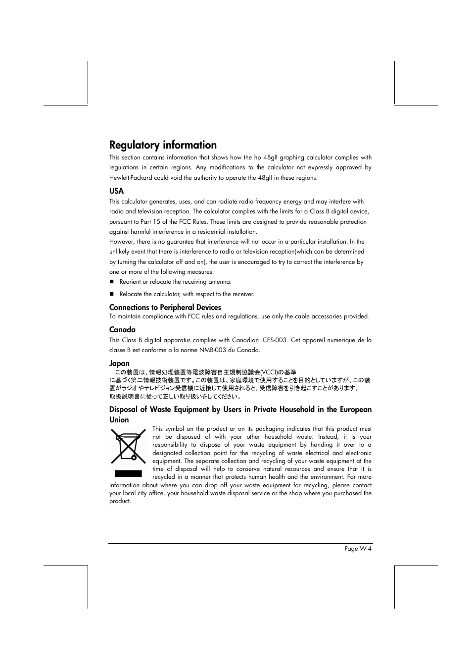 Regulatory information | HP 48gII User Manual | Page 864 / 864