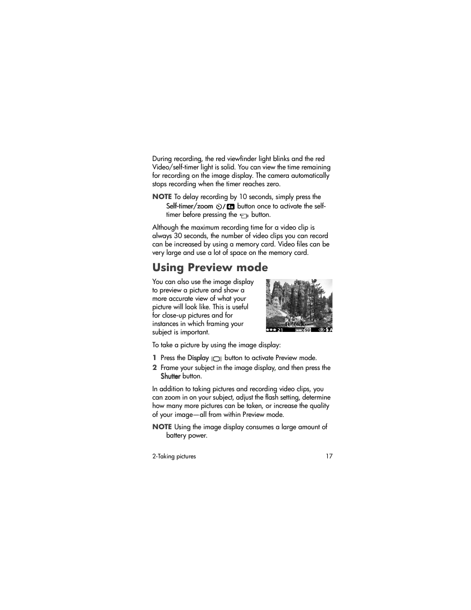 Using preview mode | HP 320 User Manual | Page 19 / 80