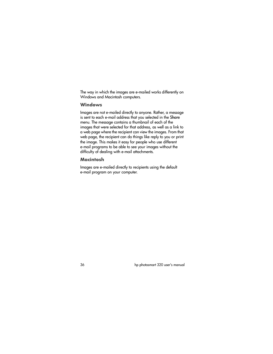 HP 320 User Manual | Page 38 / 80