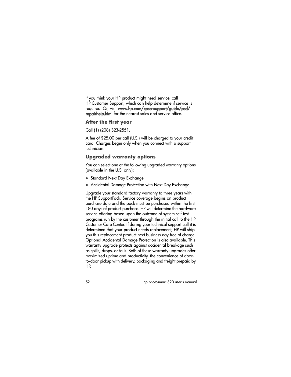 HP 320 User Manual | Page 54 / 80