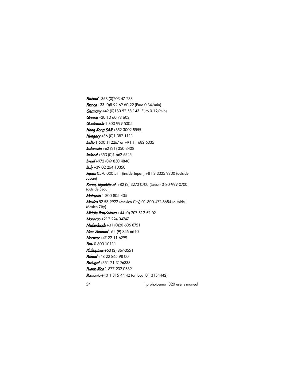 HP 320 User Manual | Page 56 / 80
