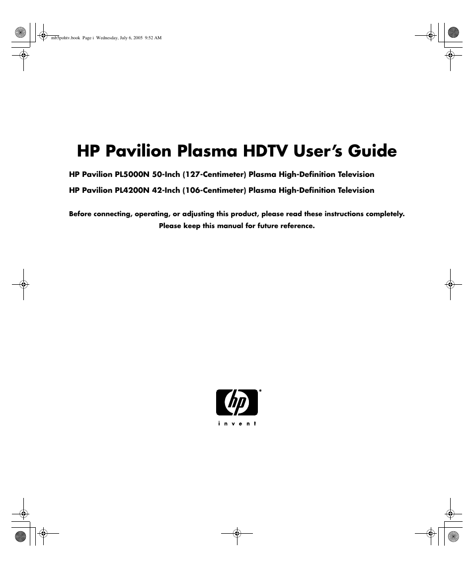 HP PL5000N User Manual | 294 pages