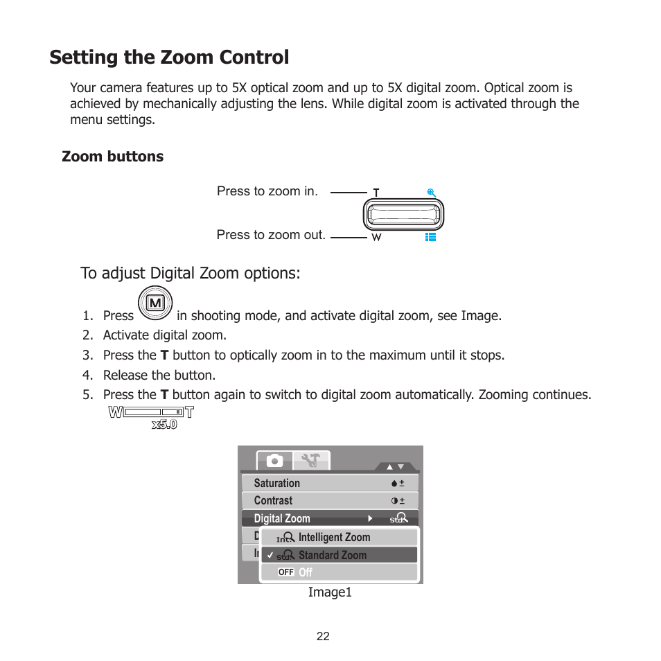 Setting the zoom control, Zoom buttons | HP PW550 User Manual | Page 33 / 93