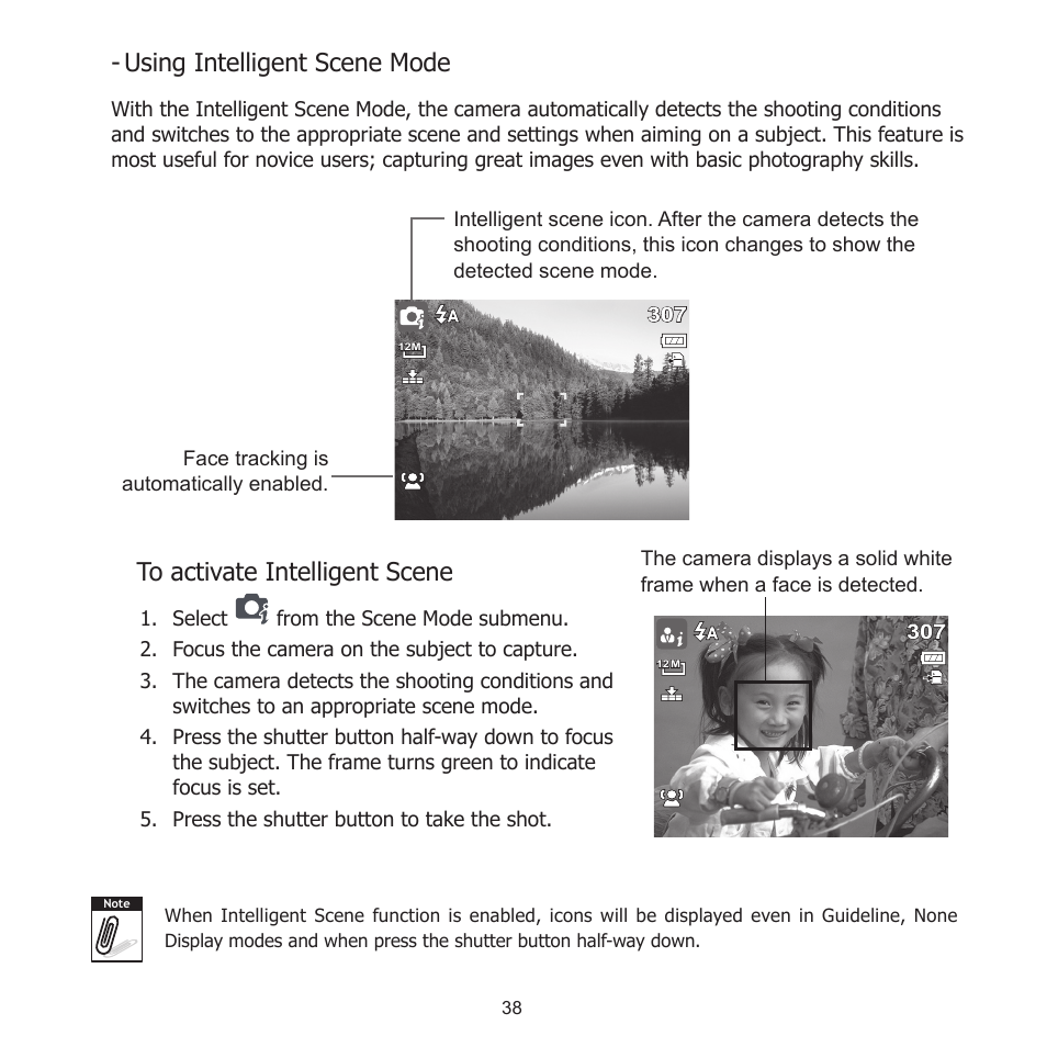 Using intelligent scene mode | HP PW550 User Manual | Page 49 / 93