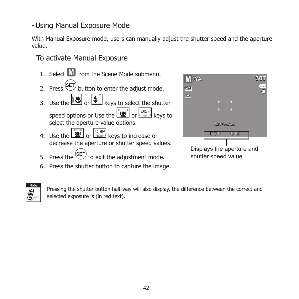 Using manual exposure mode | HP PW550 User Manual | Page 53 / 93