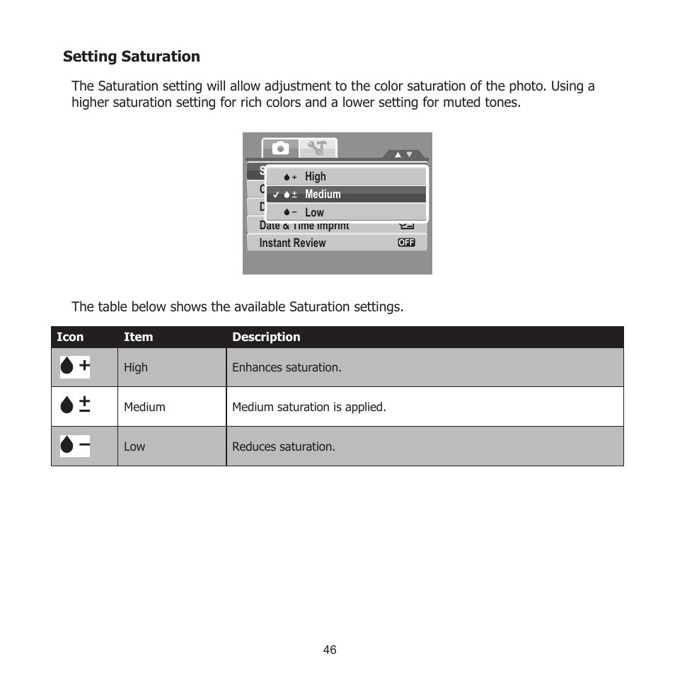 Setting saturation | HP PW550 User Manual | Page 57 / 93