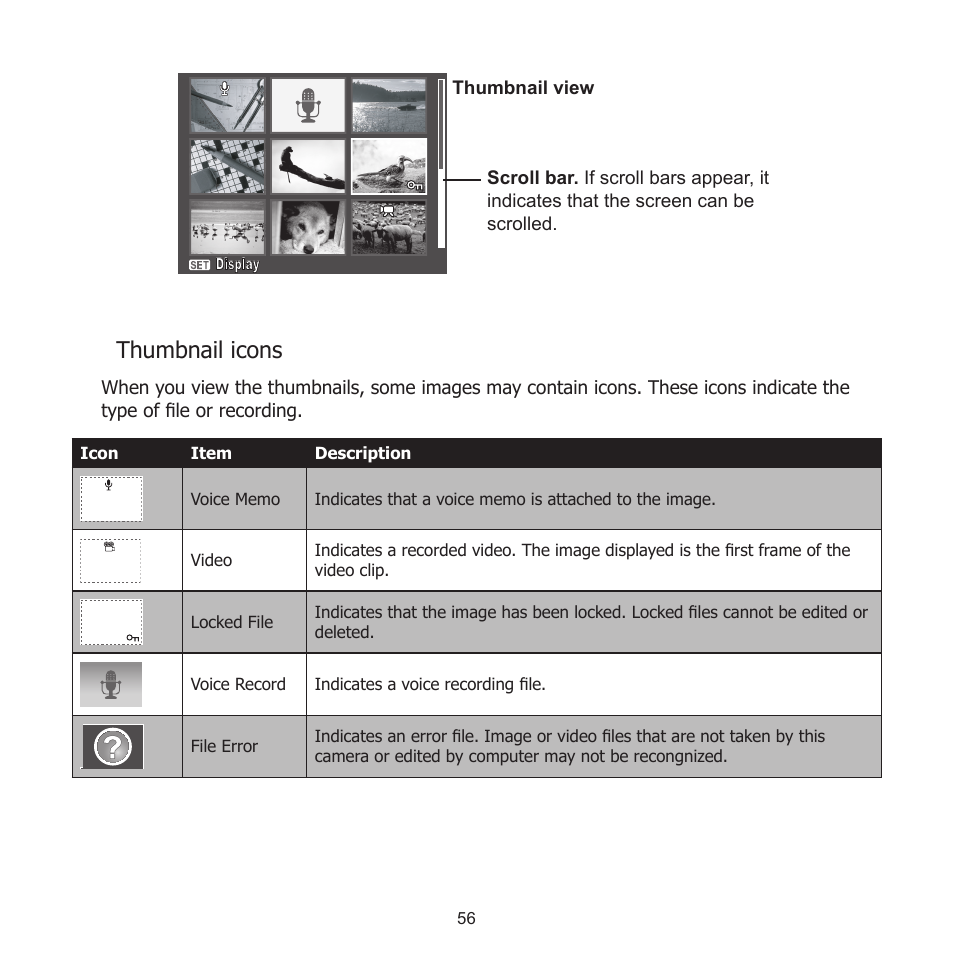 Thumbnail icons | HP PW550 User Manual | Page 67 / 93