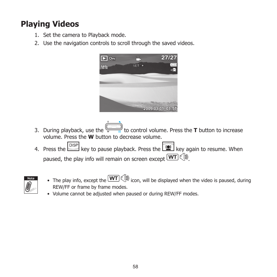 Playing videos | HP PW550 User Manual | Page 69 / 93