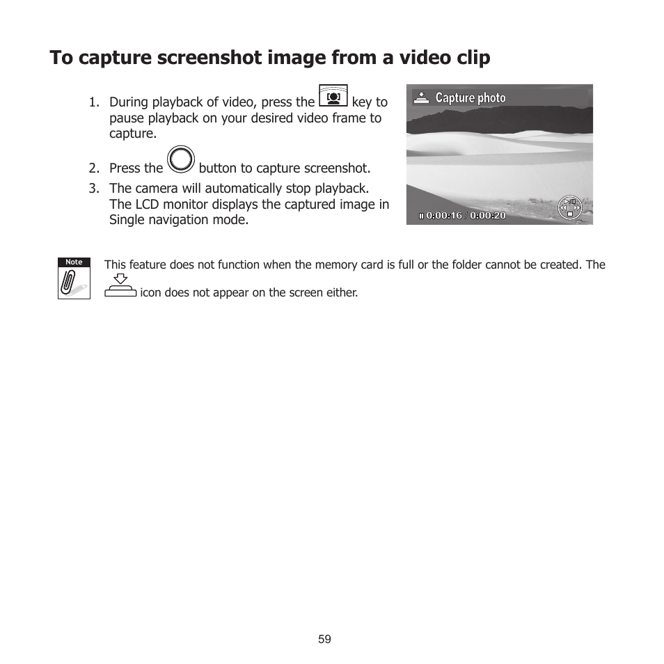 To capture screenshot image from a video clip | HP PW550 User Manual | Page 70 / 93