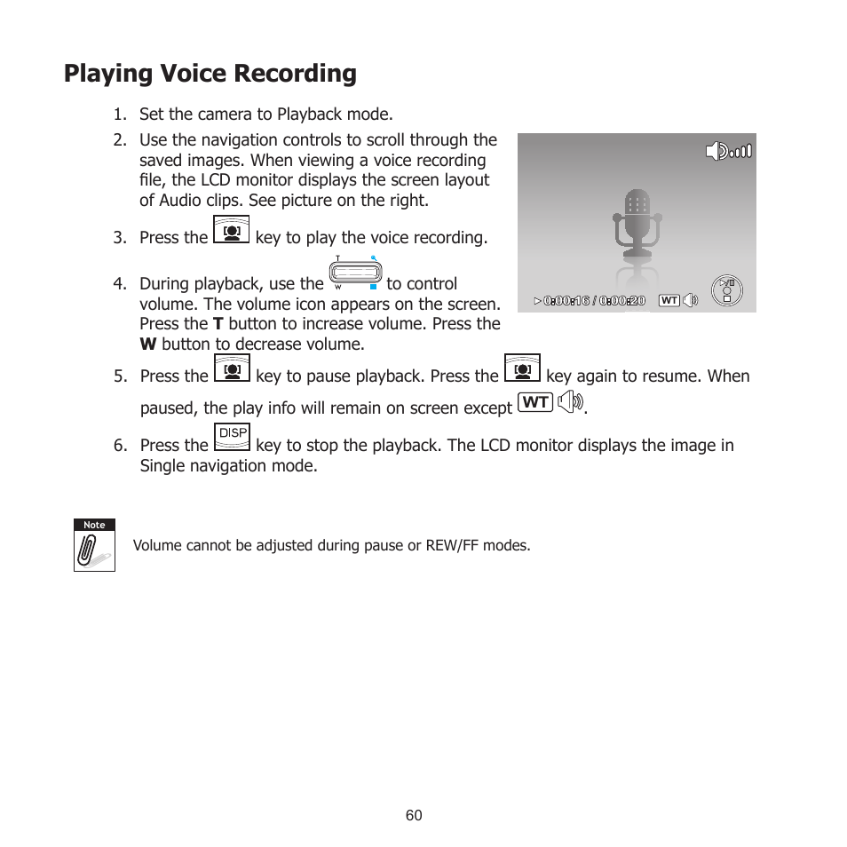 Playing voice recording | HP PW550 User Manual | Page 71 / 93