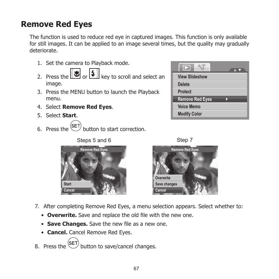 Remove red eyes | HP PW550 User Manual | Page 78 / 93