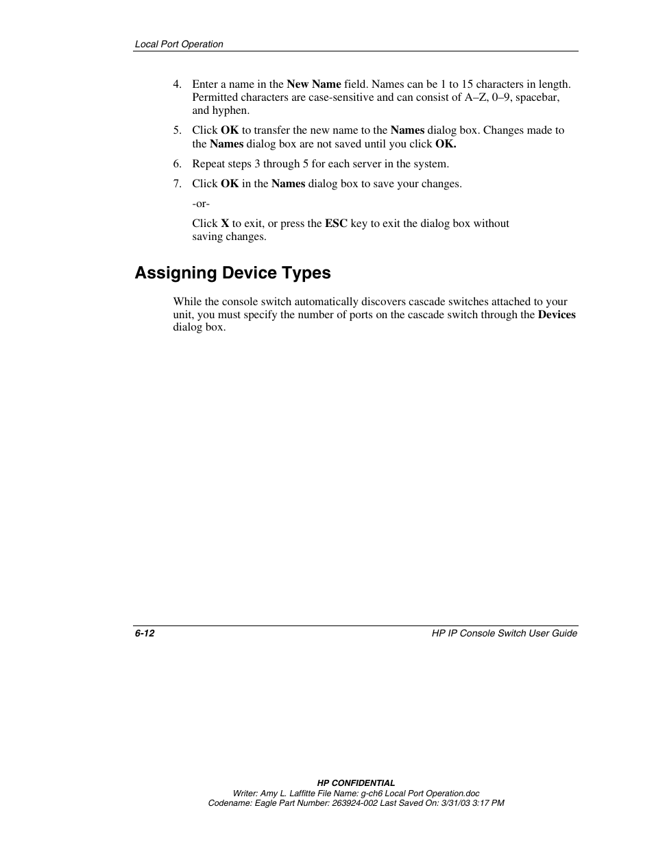 Assigning device types, Assigning device types -12 | HP 263924-002 User Manual | Page 63 / 135