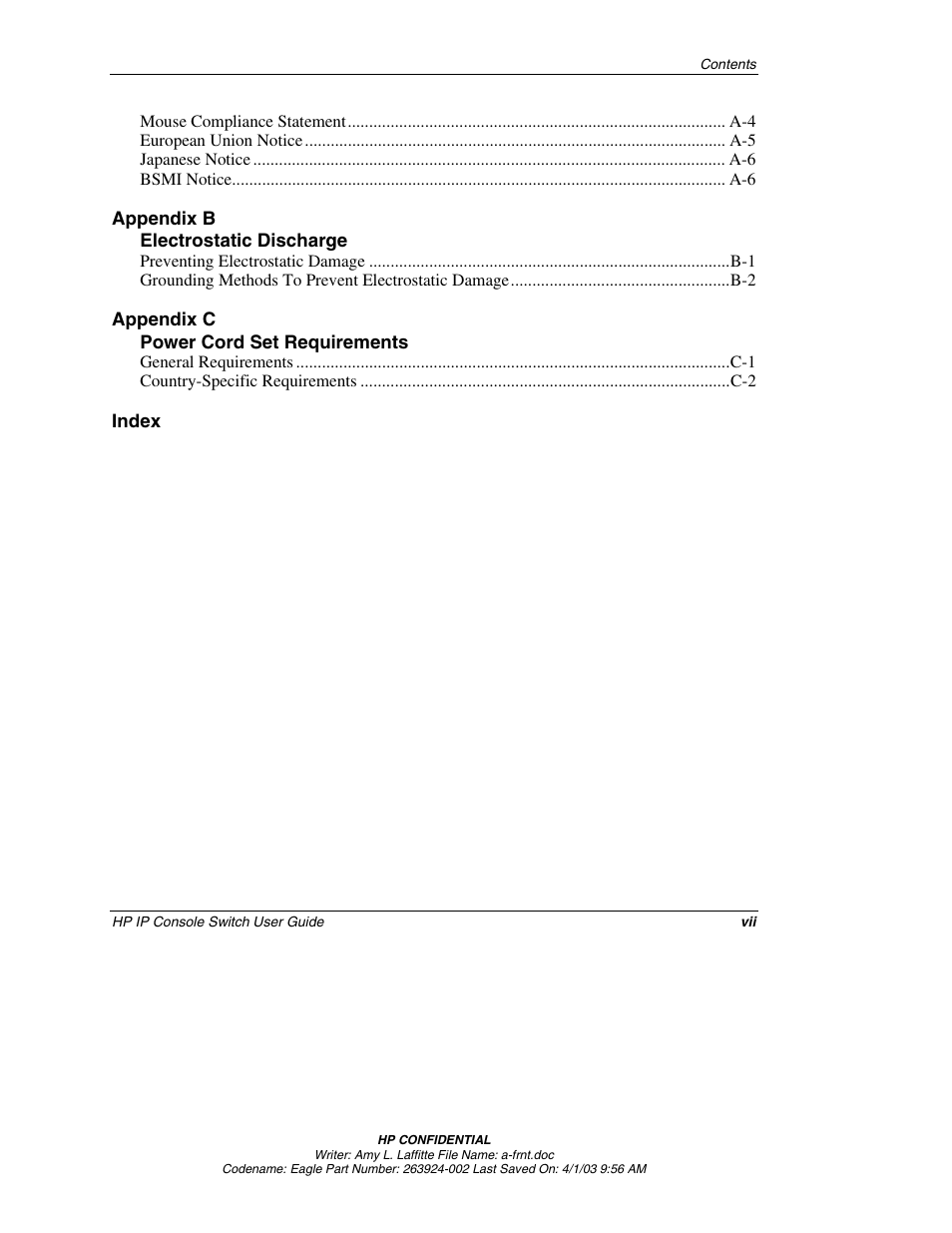 HP 263924-002 User Manual | Page 7 / 135