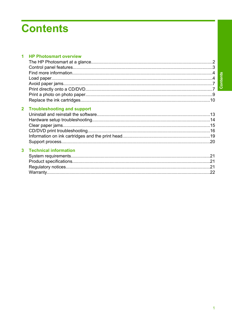 HP Photosmart D5463 User Manual | Page 3 / 25