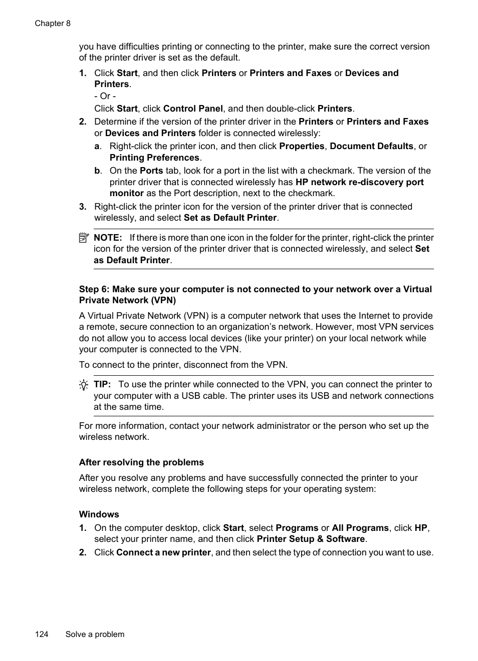 After resolving the problems | HP 6700 User Manual | Page 128 / 226