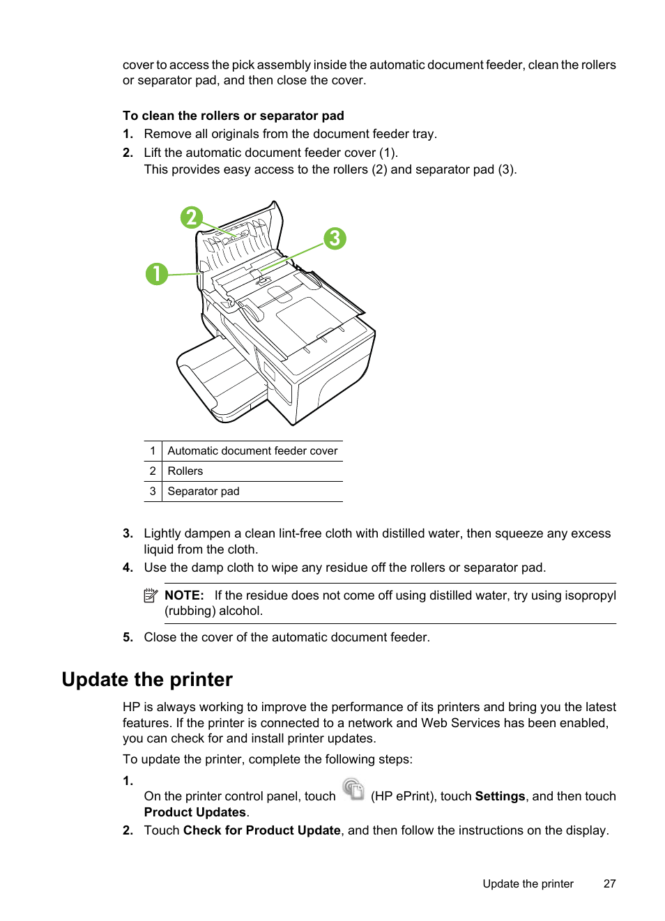 Update the printer | HP 6700 User Manual | Page 31 / 226