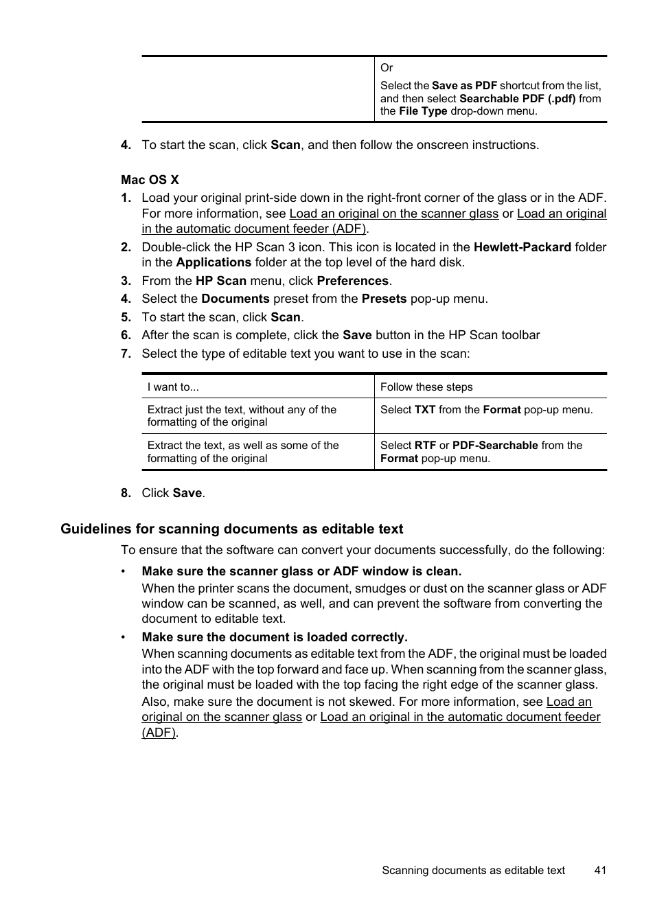 Guidelines for scanning documents as editable text | HP 6700 User Manual | Page 45 / 226