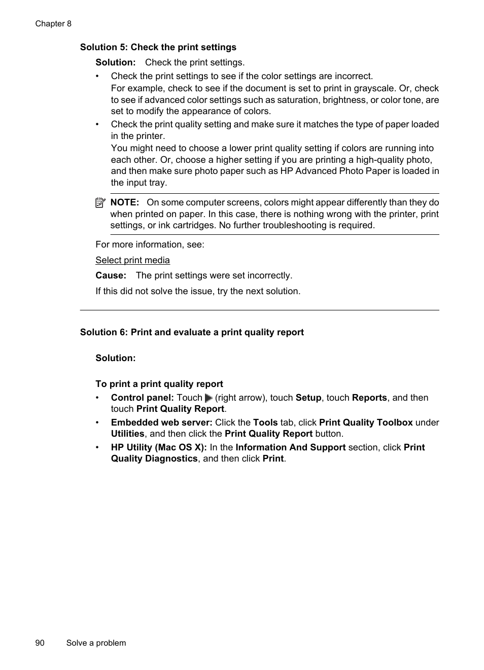 Solution 5: check the print settings | HP 6700 User Manual | Page 94 / 226