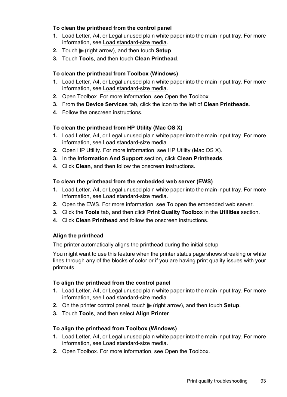 Align the printhead | HP 6700 User Manual | Page 97 / 226