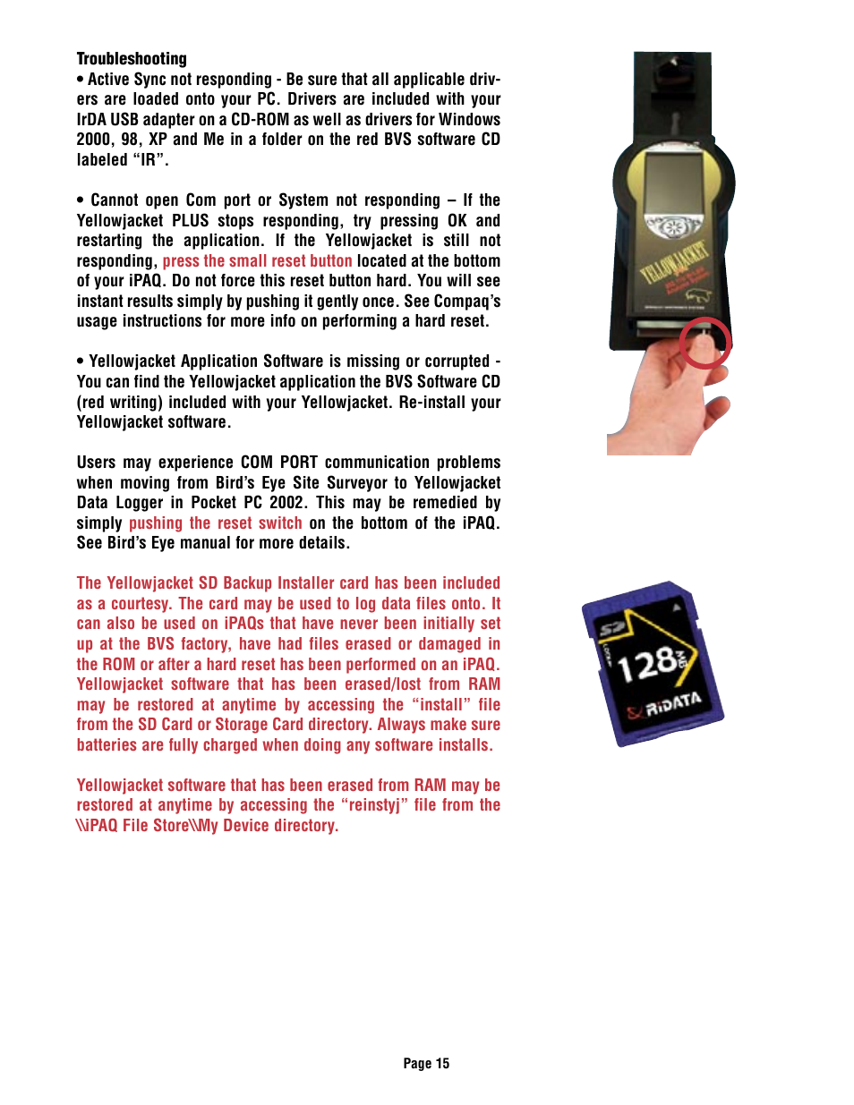HP YELLOWJACKET PLUS User Manual | Page 16 / 37