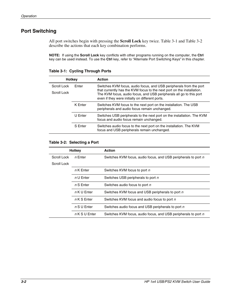 Port switching, Port switching -2 | HP 372284-001 User Manual | Page 22 / 48