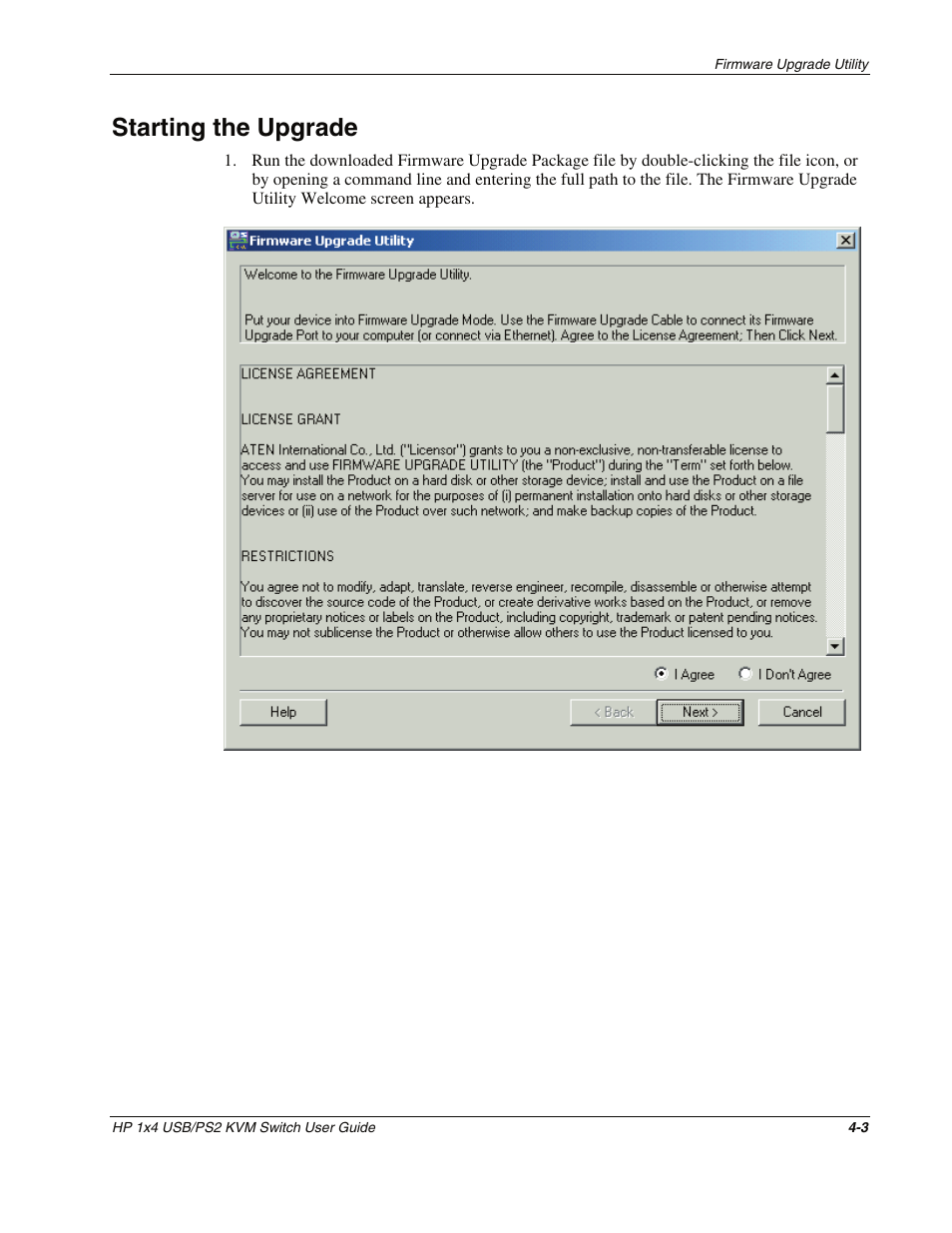 Starting the upgrade, Starting the upgrade -3 | HP 372284-001 User Manual | Page 30 / 48