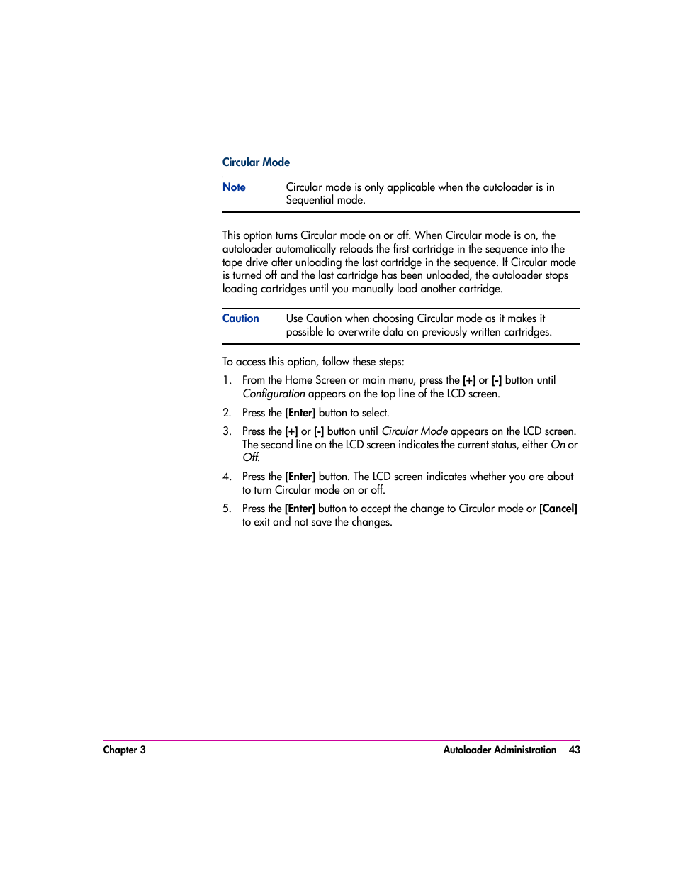 Circular mode | HP vs80 User Manual | Page 43 / 90