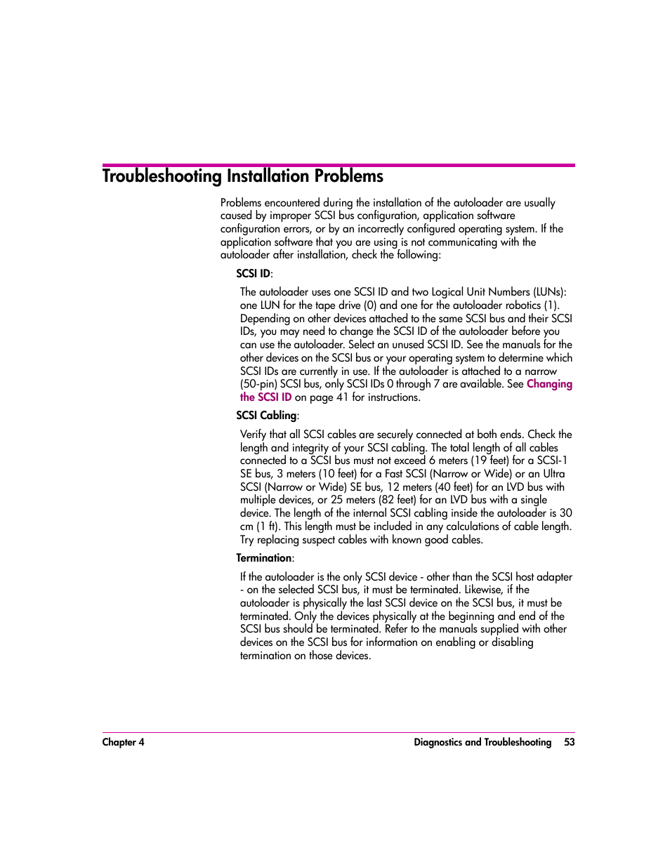 Troubleshooting installation problems, Troubleshooting installation problems 53 | HP vs80 User Manual | Page 53 / 90