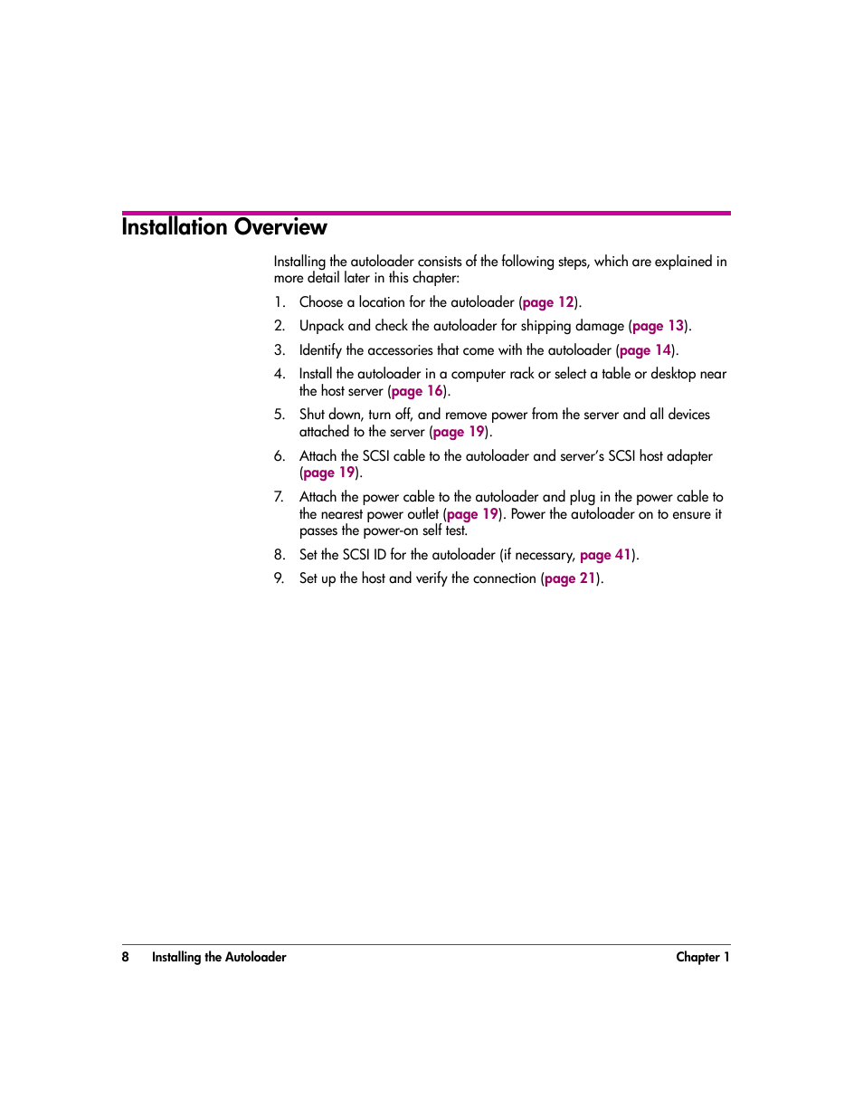 Installation overview, Installation overview 8 | HP vs80 User Manual | Page 8 / 90