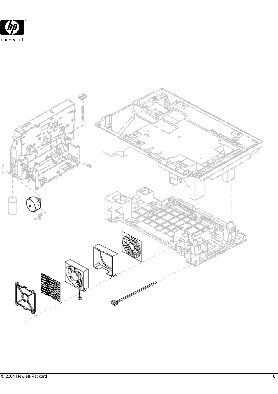 Officejet pro 1150cse, Hp parts reference guide, Internal chassis parts | HP CHASSIS PARTS 1150Cse User Manual | Page 8 / 12