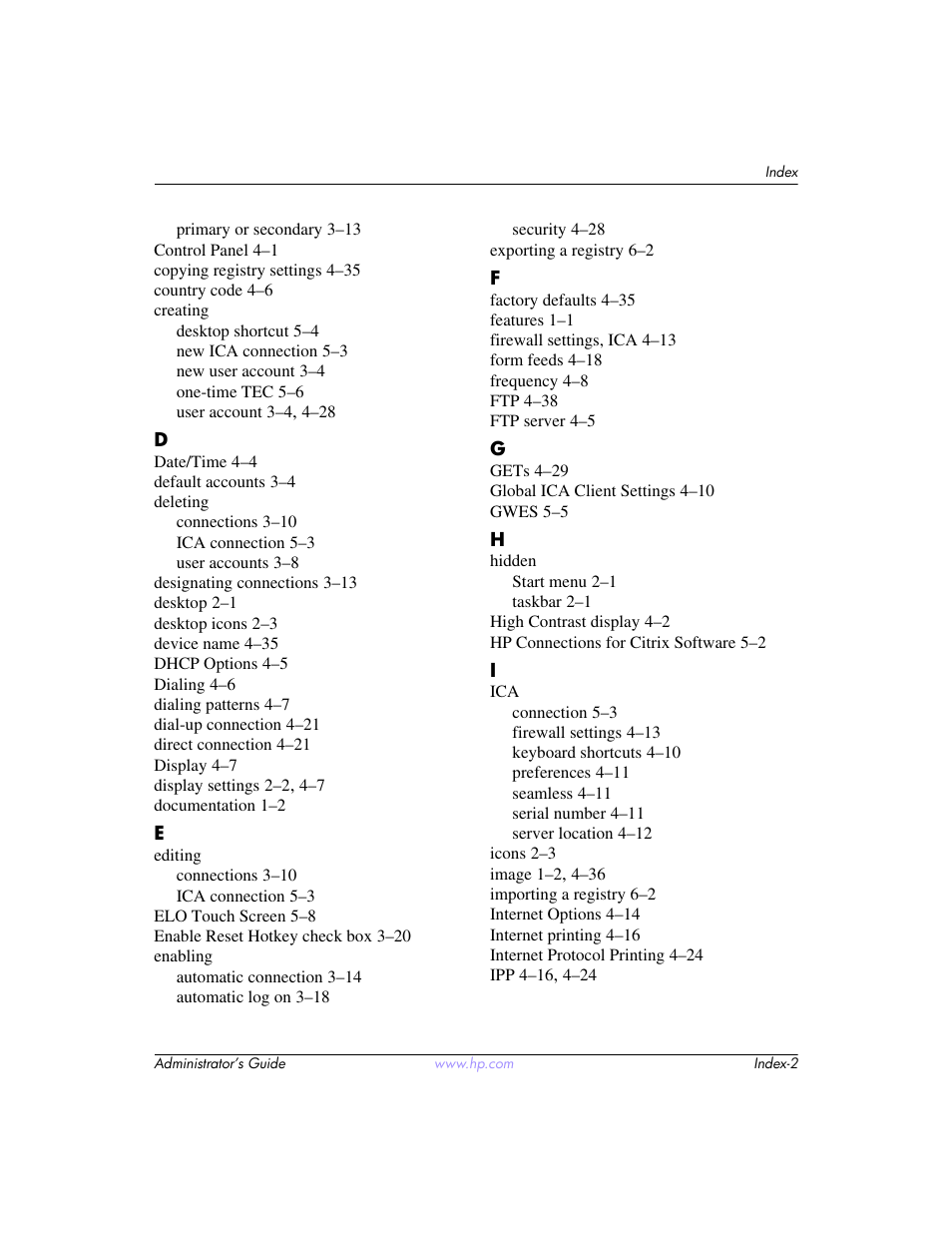 HP t5520 User Manual | Page 92 / 94