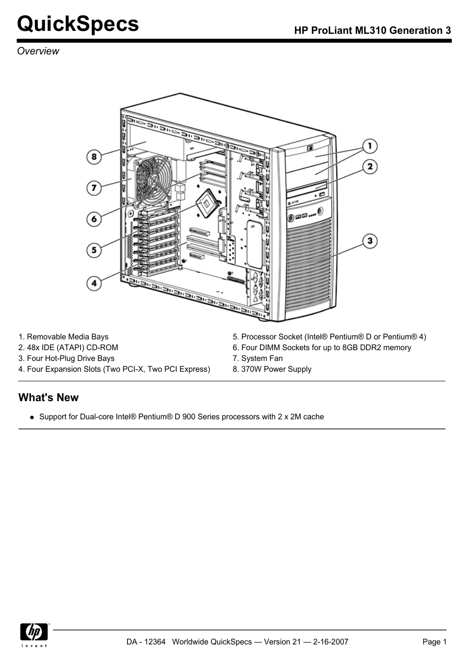 HP ProLiant ML310 User Manual | 29 pages