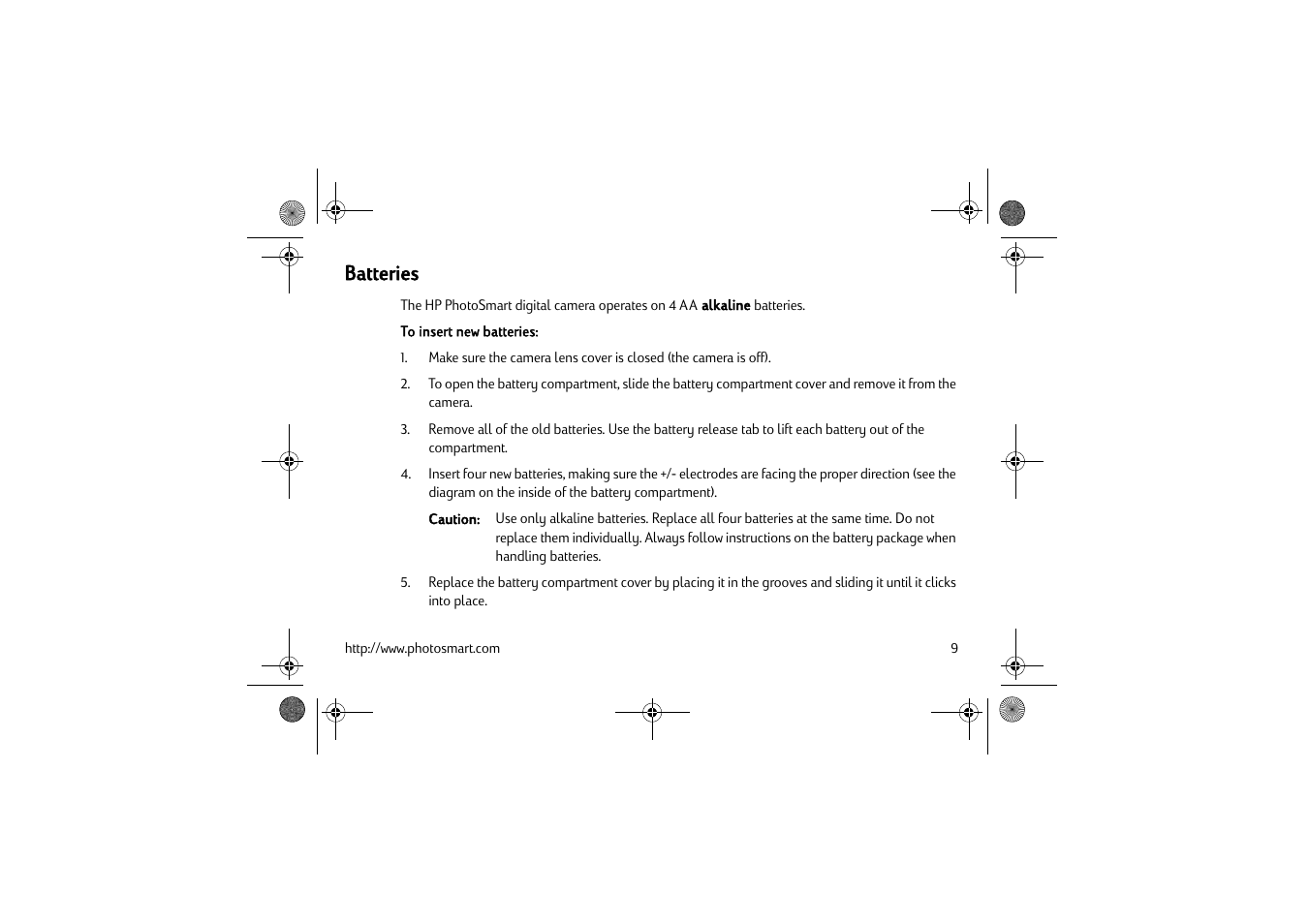 Batteries | HP C200 User Manual | Page 13 / 66