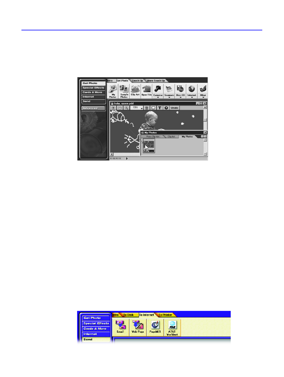 Sending photos to another program or computer | HP C4381-90100 User Manual | Page 88 / 184