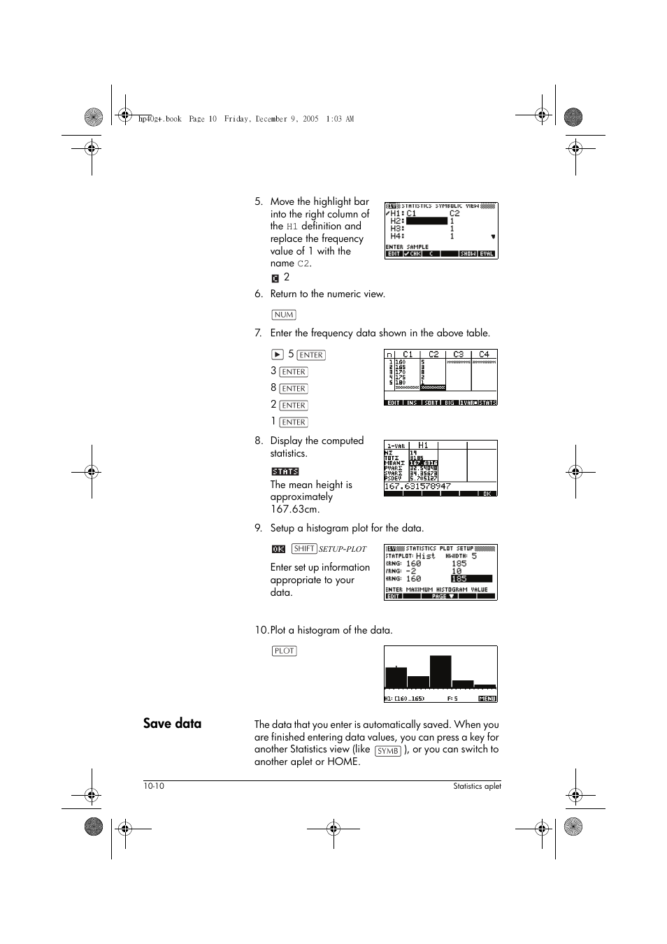 Save data | HP 40gs User Manual | Page 114 / 444