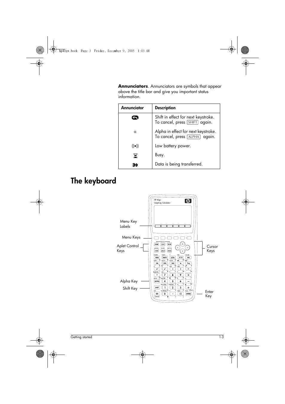 The keyboard | HP 40gs User Manual | Page 15 / 444