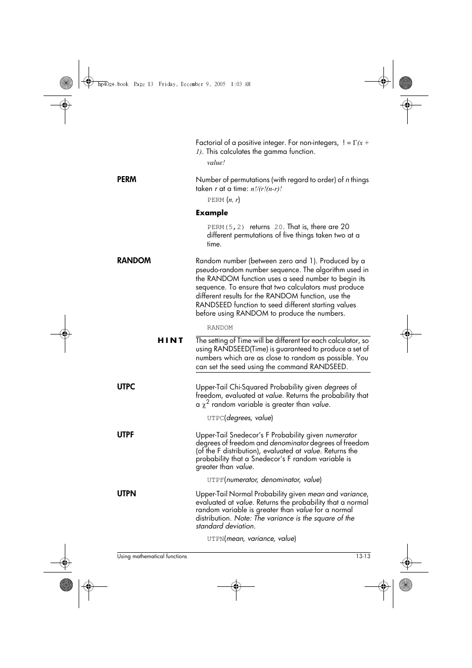 HP 40gs User Manual | Page 167 / 444