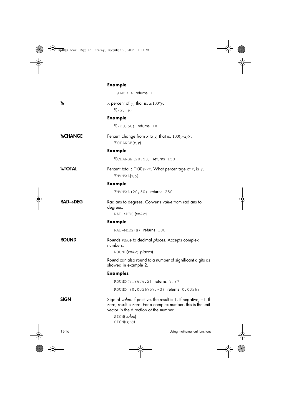 HP 40gs User Manual | Page 170 / 444