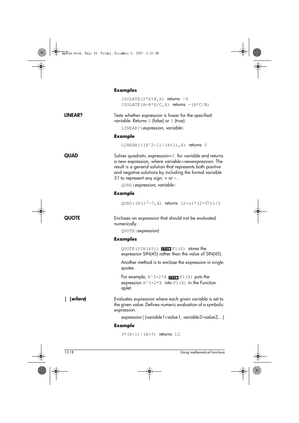 HP 40gs User Manual | Page 172 / 444