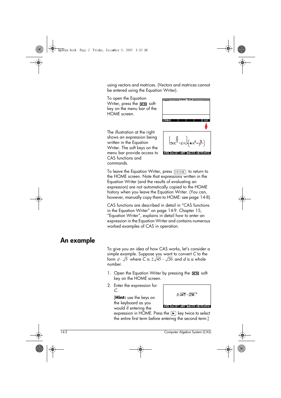 An example | HP 40gs User Manual | Page 184 / 444