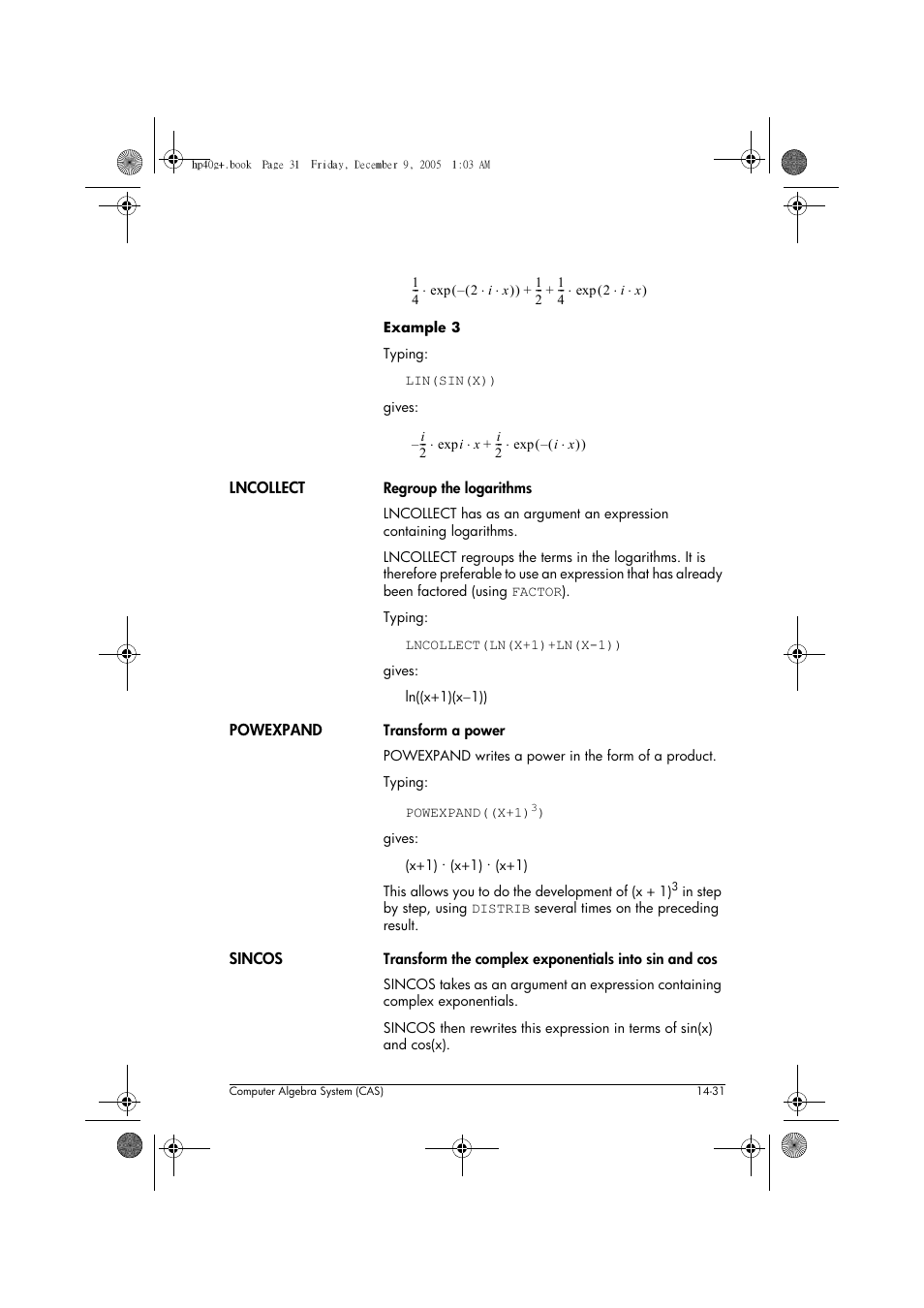 HP 40gs User Manual | Page 213 / 444