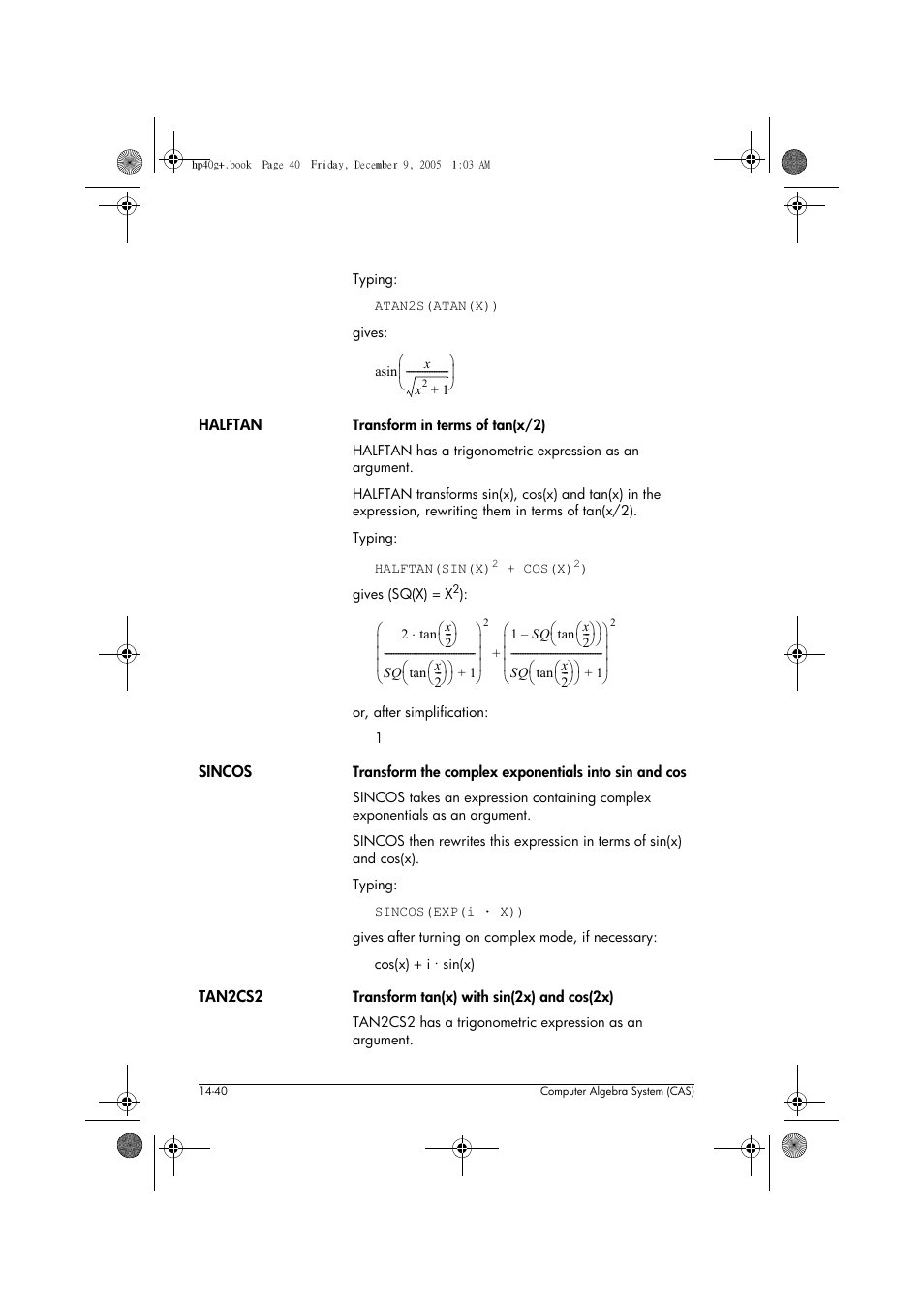 HP 40gs User Manual | Page 222 / 444