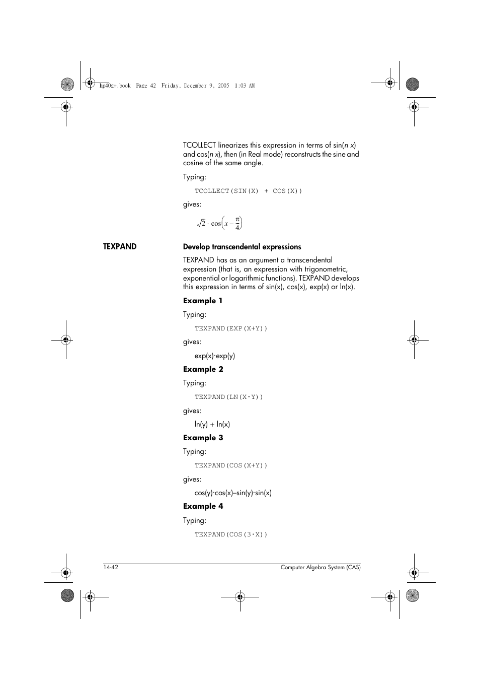 HP 40gs User Manual | Page 224 / 444