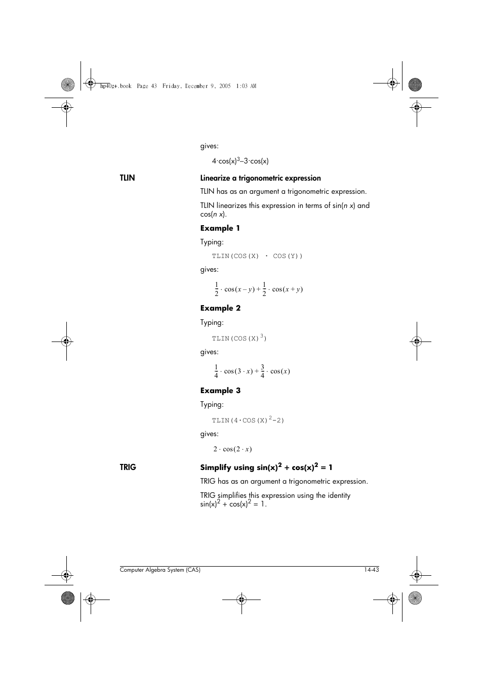 HP 40gs User Manual | Page 225 / 444